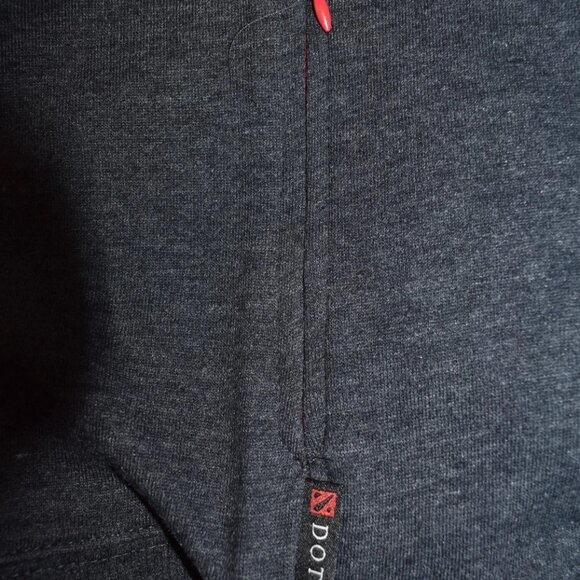 WeLoveFine Dota 2 Mens Charcoal Heather Sweater With Zip Pockets New Medium - Picture 4 of 12